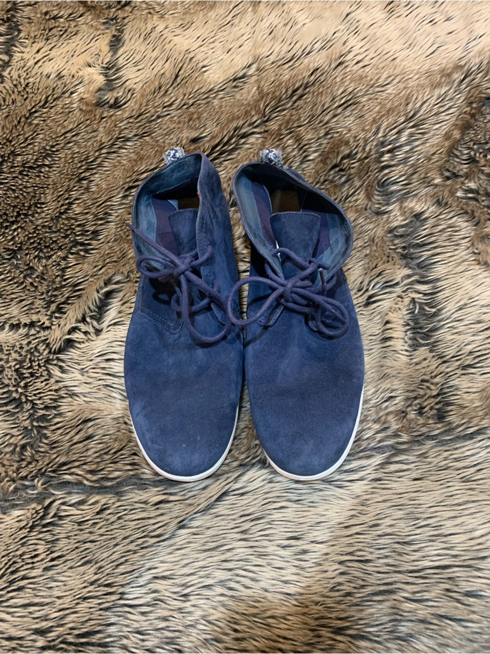 UGG Australia Freamon 1007645 Mens Blue Suede Ankle Chukka Booties Shoes Size 13